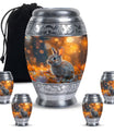Golden Bunny Cremation Urn- Large Decorative Rabbit Urn For Ashes