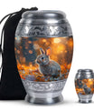 Golden Bunny Cremation Urn- Large Decorative Rabbit Urn For Ashes