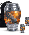 Golden Bunny Cremation Urn- Large Decorative Rabbit Urn For Ashes
