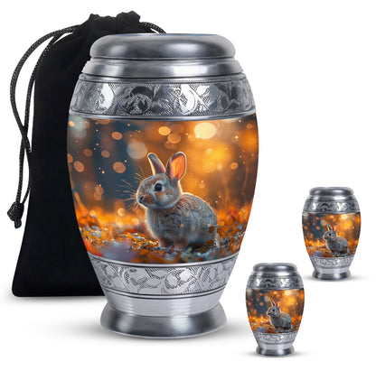 Personalized Rabbit Cremation Urn for Pet Ashes - 10-inch, 200 cu in - Yatskia