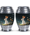 White Bunny Rabbit Burial Urn - Small Urn For Pet Ashes