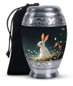 White Bunny Rabbit Burial Urn - Small Urn For Pet Ashes