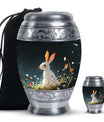 White Bunny Rabbit Burial Urn - Small Urn For Pet Ashes