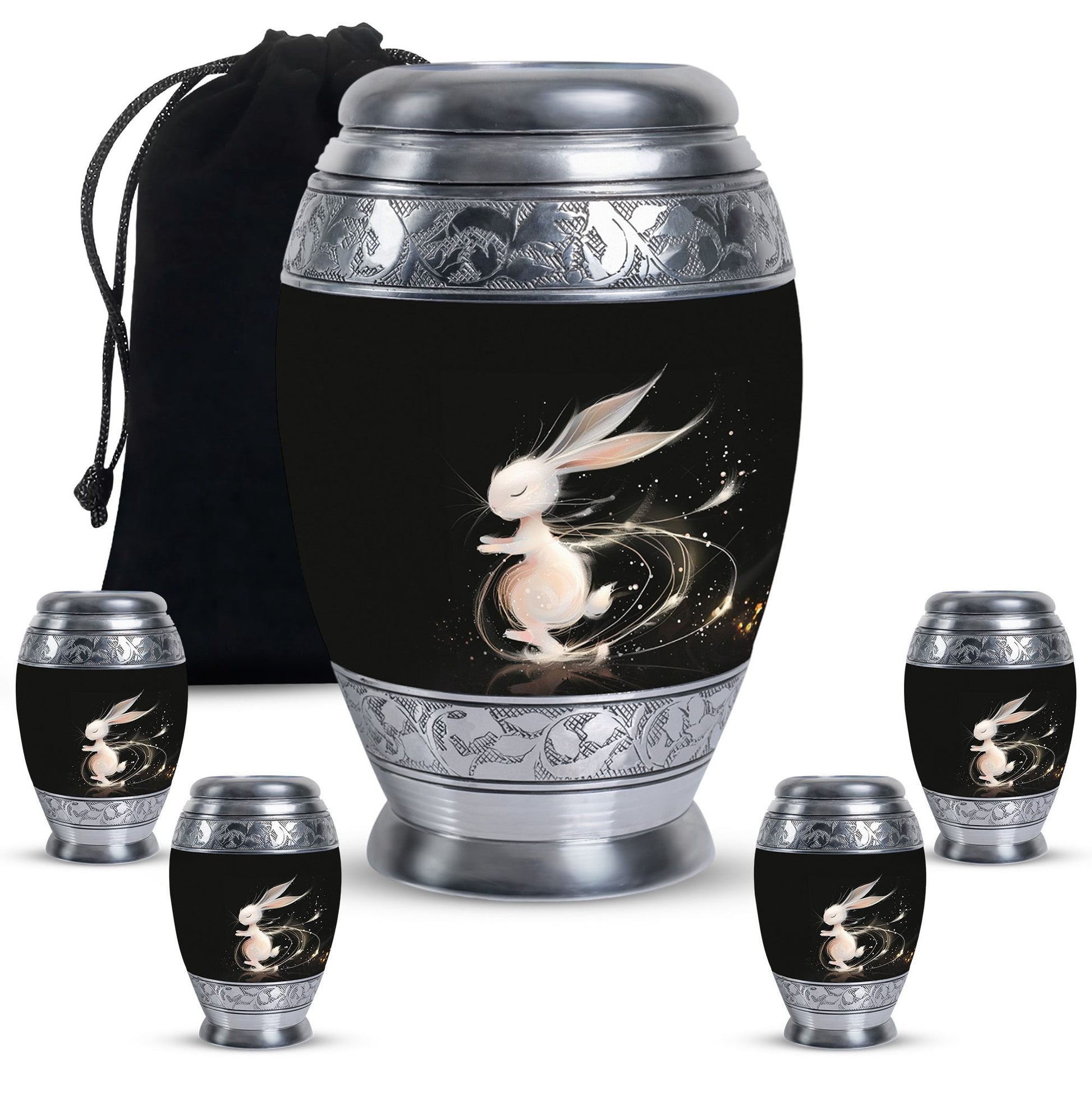 Sleeping Bunny Rabbit Urn - Personalized Pet Urns For Ashes