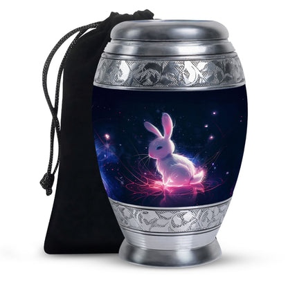 Personalized Rabbit Memorial Urn for Pet Ashes - 10-inch, 200 cu in - Yatskia