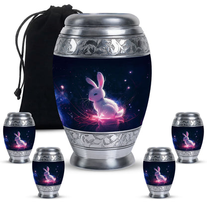 Personalized Rabbit Memorial Urn for Pet Ashes - 10-inch, 200 cu in - Yatskia