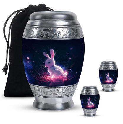 Personalized Rabbit Memorial Urn for Pet Ashes - 10-inch, 200 cu in - Yatskia