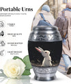 Black Baby Bunny Cremation Urn - Mini Urns For Pet Ashes