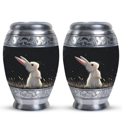 Black Personalized Pet Keepsake Urn for Pet Ashes - 10-inch, 200 cu in - Yatskia