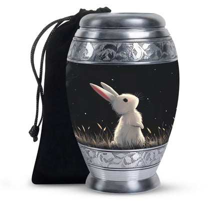 Black Personalized Pet Keepsake Urn for Pet Ashes - 10-inch, 200 cu in - Yatskia