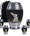 Black Baby Bunny Cremation Urn - Mini Urns For Pet Ashes