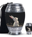 Black Baby Bunny Cremation Urn - Mini Urns For Pet Ashes