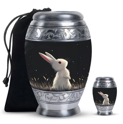 Black Personalized Pet Keepsake Urn for Pet Ashes - 10-inch, 200 cu in - Yatskia