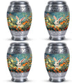 Colorful Flowers & Bunny Cremation Urn - Pet Urn For Ashes