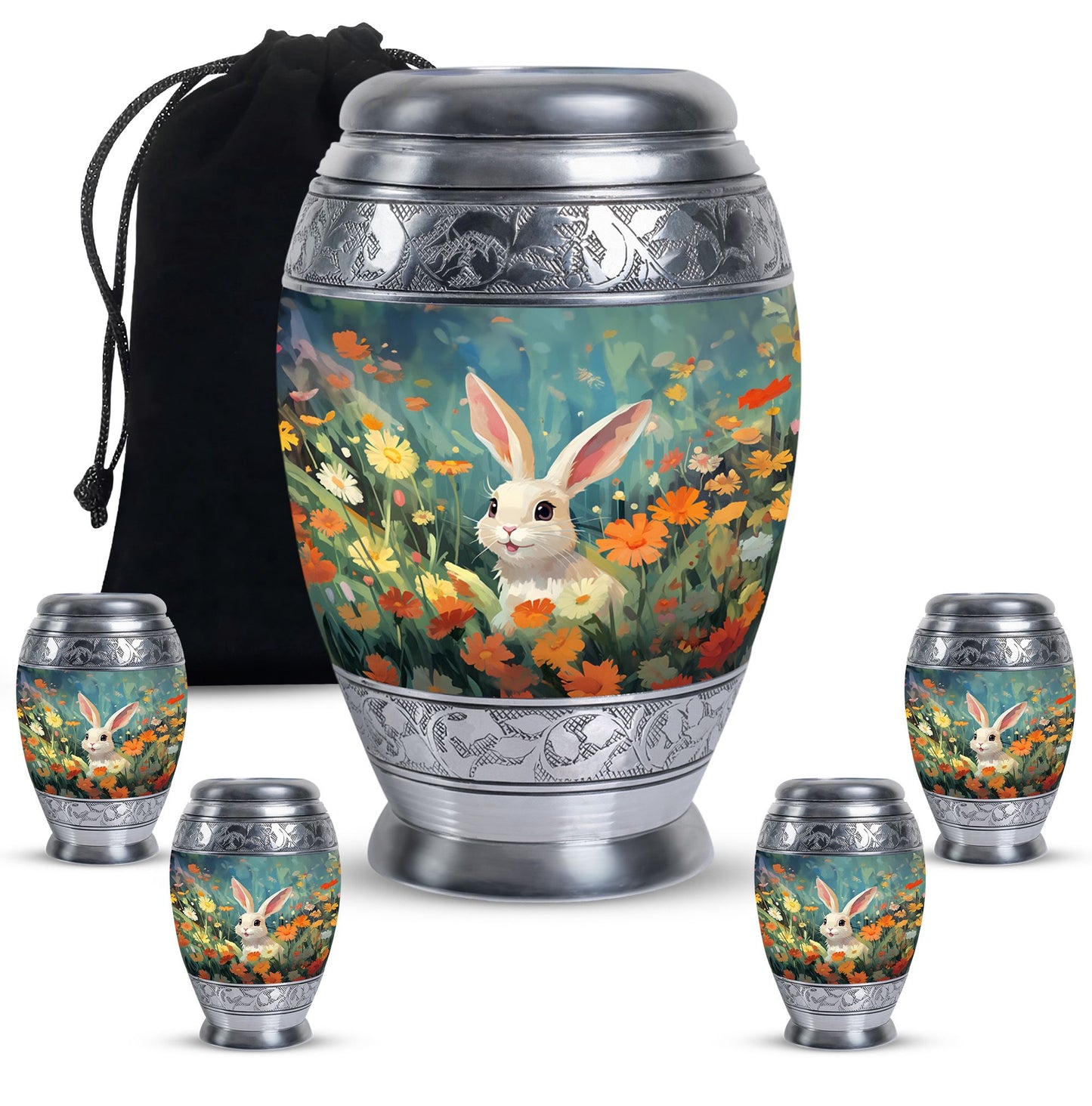 Colorful Personalized Pet Cremation Urn for Pet Ashes - 10-inch, 200 cu in - Yatskia
