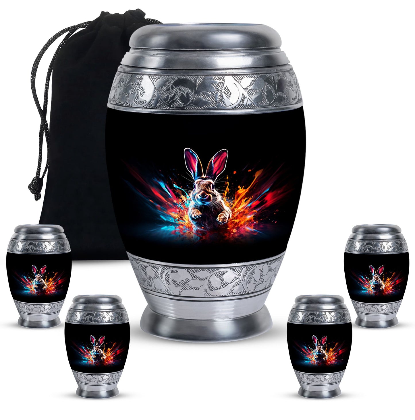 Personalized Rabbit Cremation Urn for Pet Ashes - 10-inch, 200 cu in - Yatskia