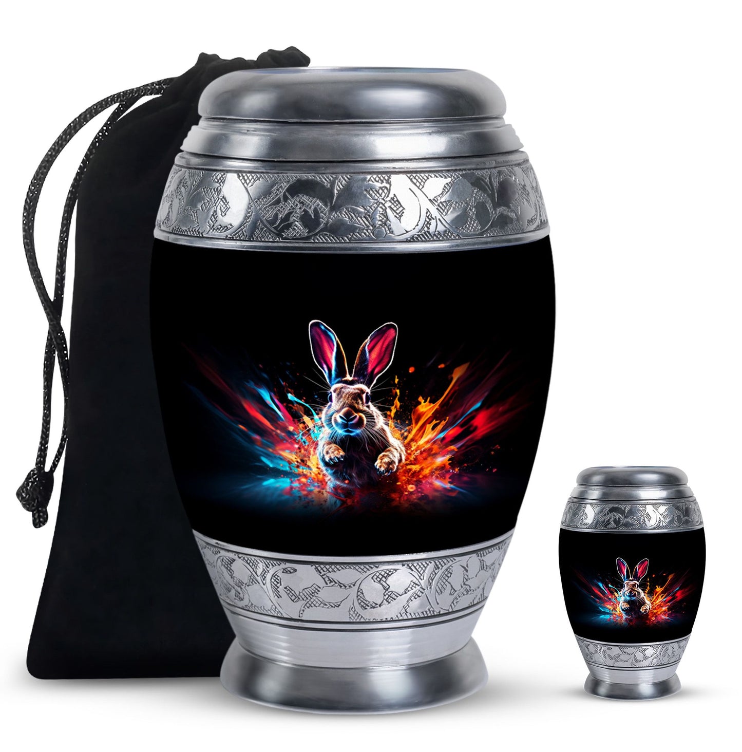 Personalized Rabbit Cremation Urn for Pet Ashes - 10-inch, 200 cu in - Yatskia