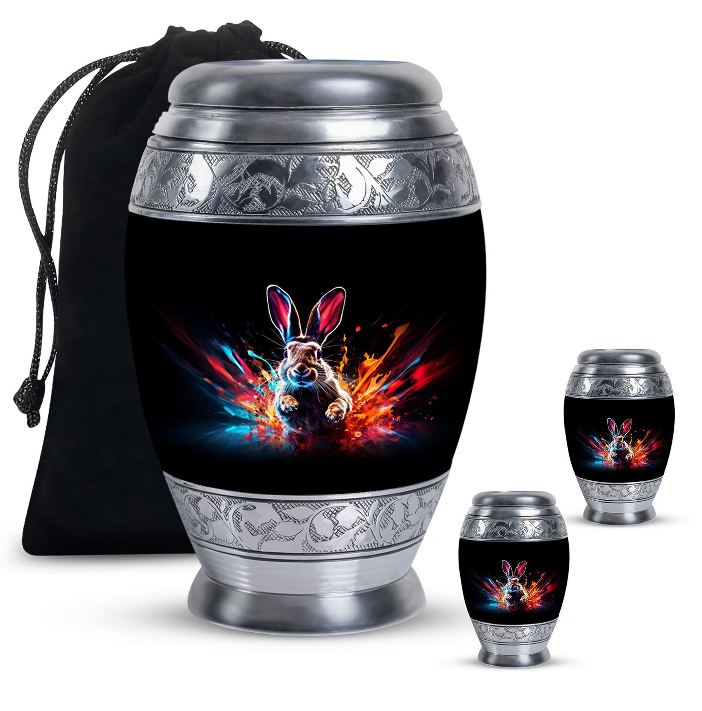 Personalized Rabbit Cremation Urn for Pet Ashes - 10-inch, 200 cu in - Yatskia