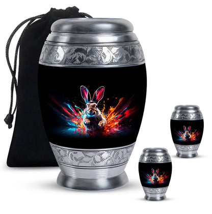 Personalized Rabbit Cremation Urn for Pet Ashes - 10-inch, 200 cu in - Yatskia