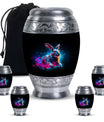 Vibrant Nebula Bunny - Rabbit Urn Memorial, Funeral Shape Urn