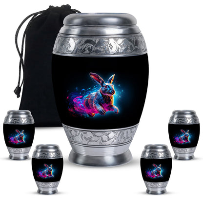 Personalized Rabbit Memorial Urn for Pet Ashes - 10-inch, 200 cu in - Yatskia