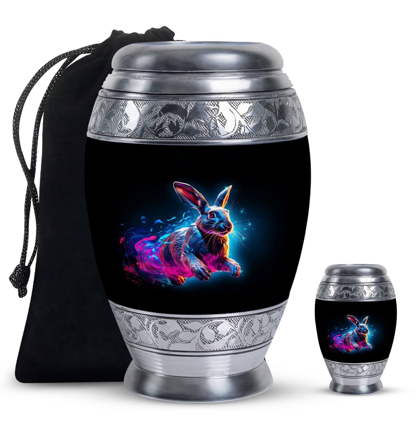 Personalized Rabbit Memorial Urn for Pet Ashes - 10-inch, 200 cu in - Yatskia