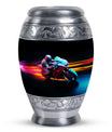 Motorcycle Rider Cremation Urn for Human Ashes - Memorial Urn for Dad