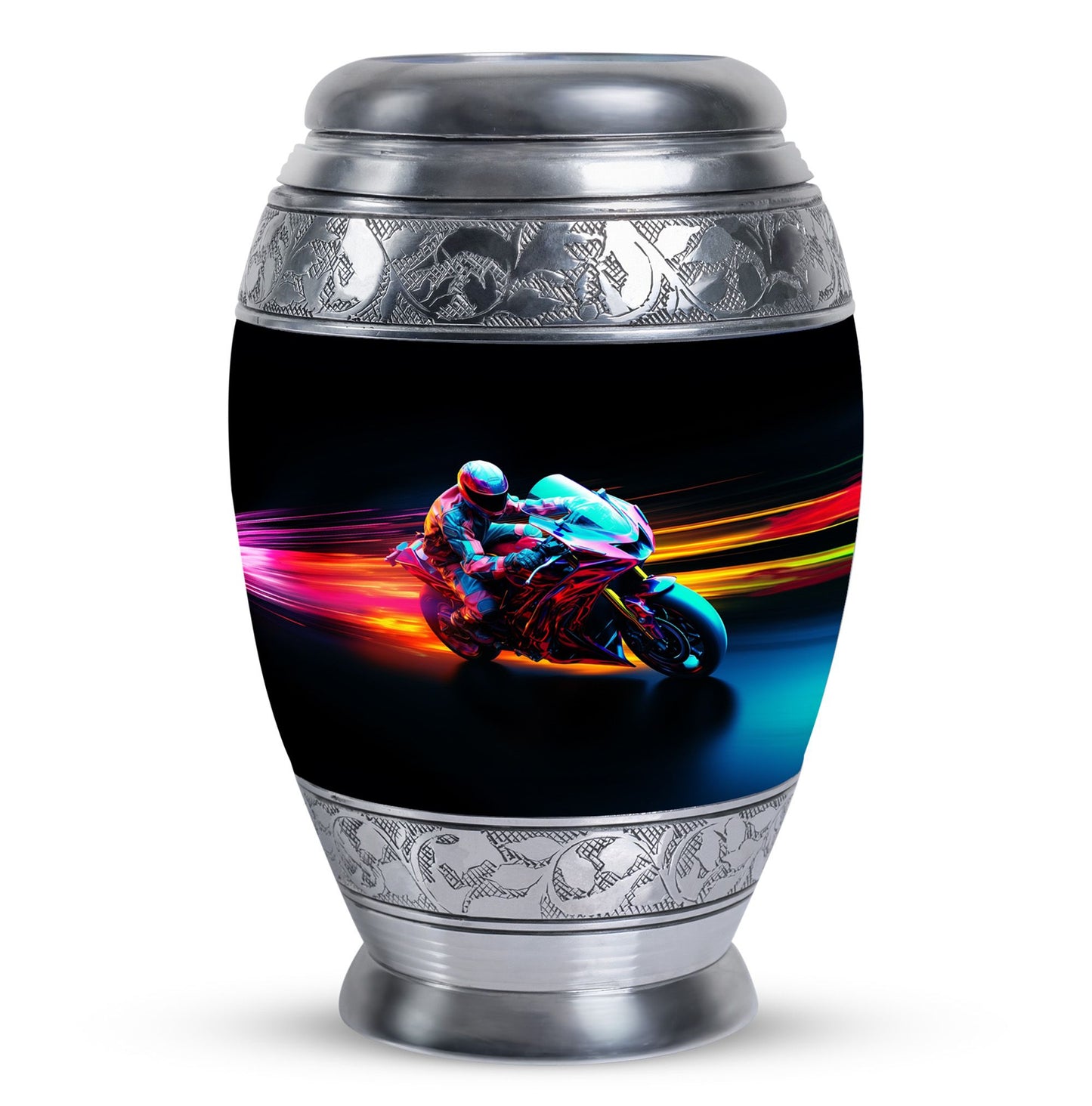Personalized Motorcycle Cremation Urn for Dad - 10-inch, 200 cu in - Yatskia
