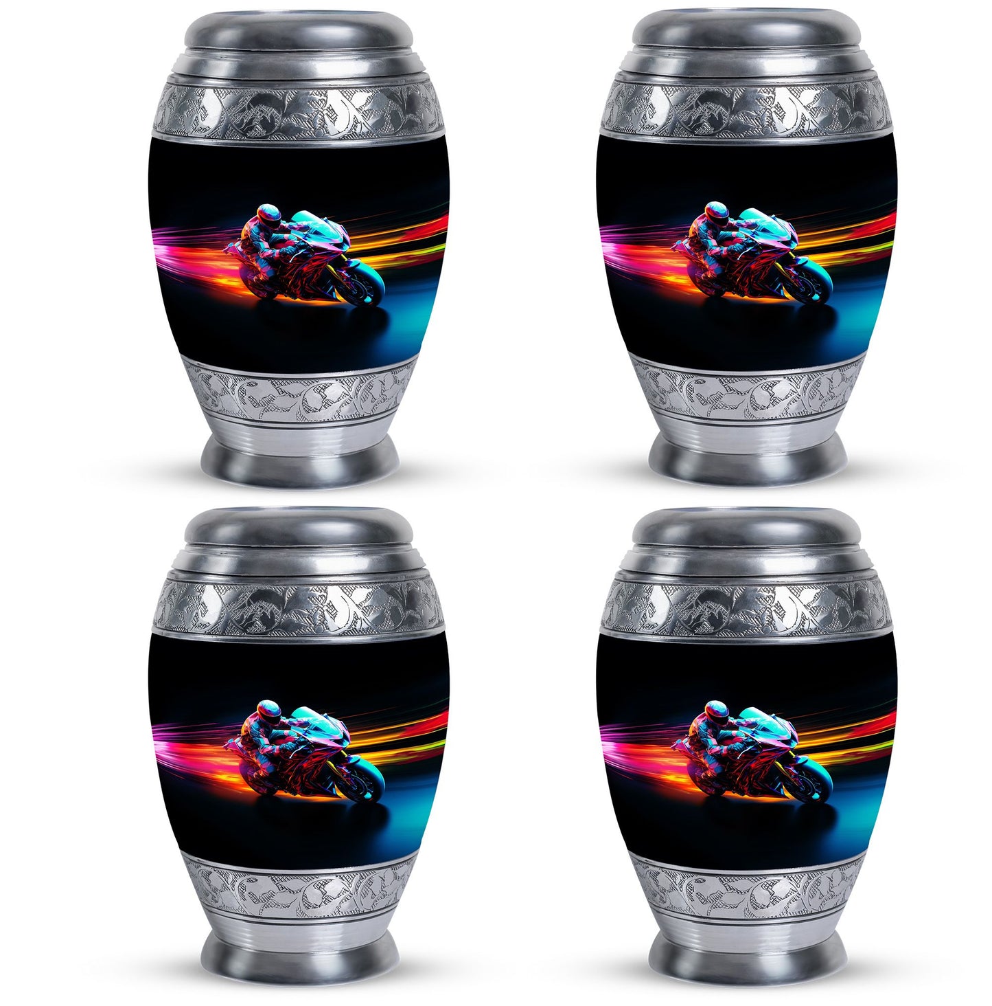 Personalized Motorcycle Cremation Urn for Dad - 10-inch, 200 cu in - Yatskia