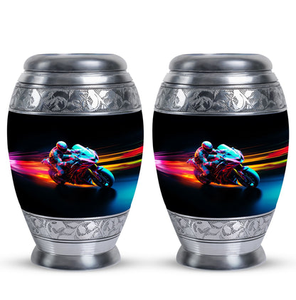 Personalized Motorcycle Cremation Urn for Dad - 10-inch, 200 cu in - Yatskia