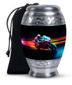 Motorcycle Rider Cremation Urn for Human Ashes - Memorial Urn for Dad