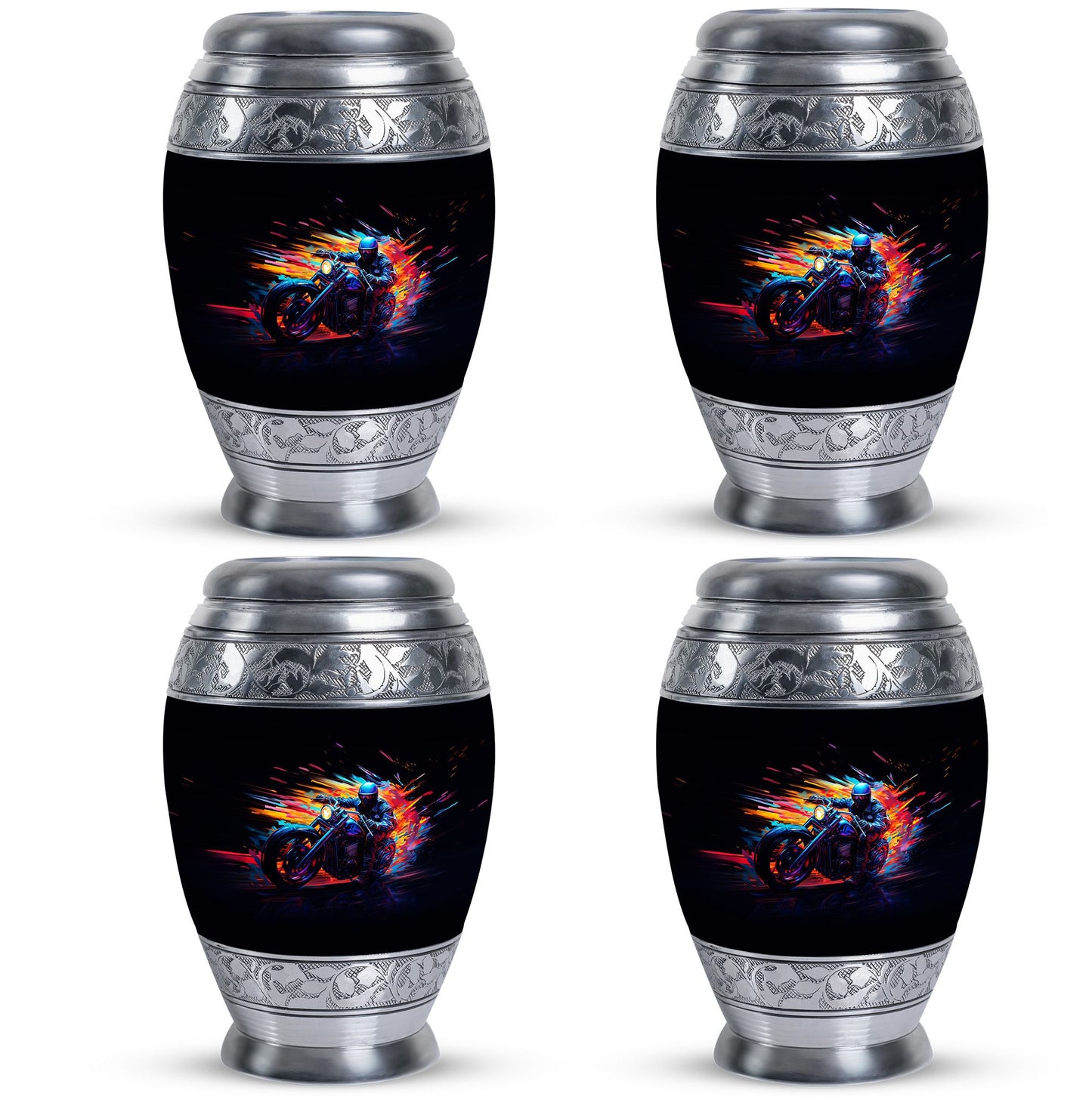 Personalized Motorcycle Cremation Urn for Adults - 10-inch, 200 cu in - Yatskia
