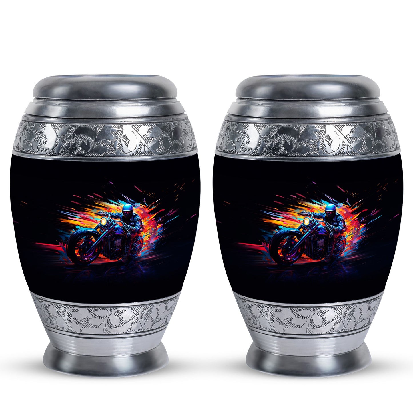 Personalized Motorcycle Cremation Urn for Adults - 10-inch, 200 cu in - Yatskia