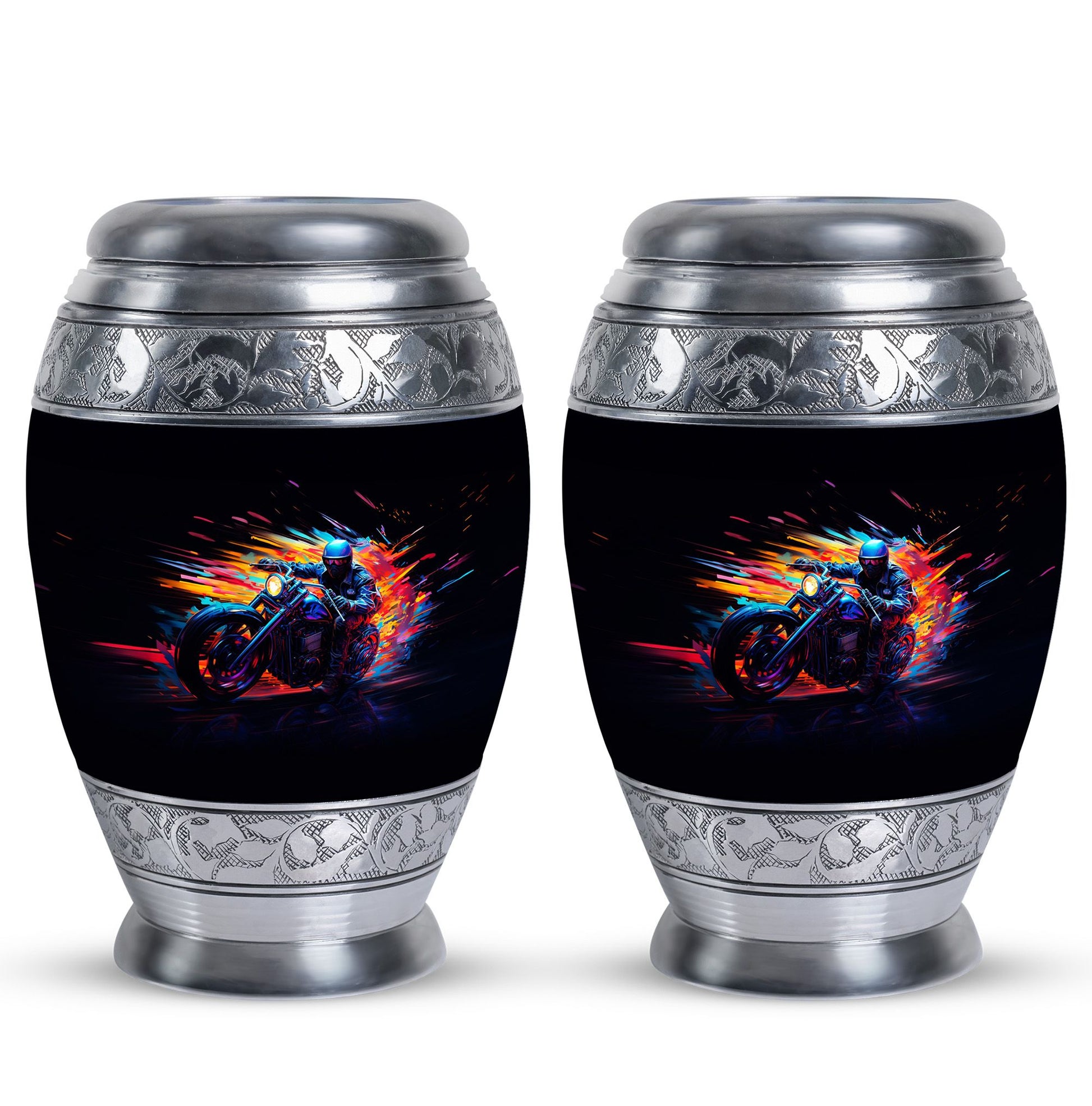 Racing Biker Urn for Human Ashes - Cremation Urns For Adults