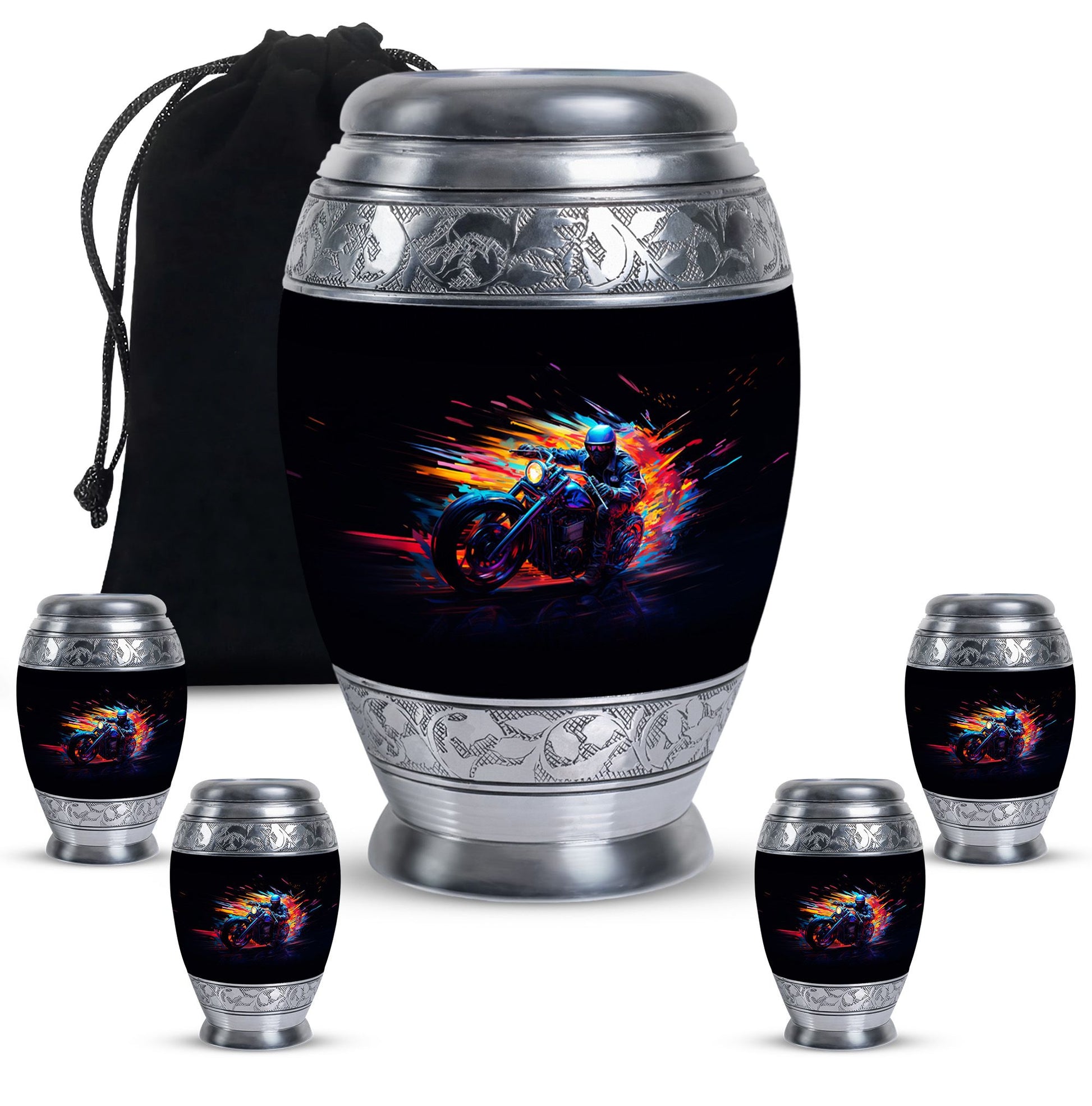 Racing Biker Urn for Human Ashes - Cremation Urns For Adults