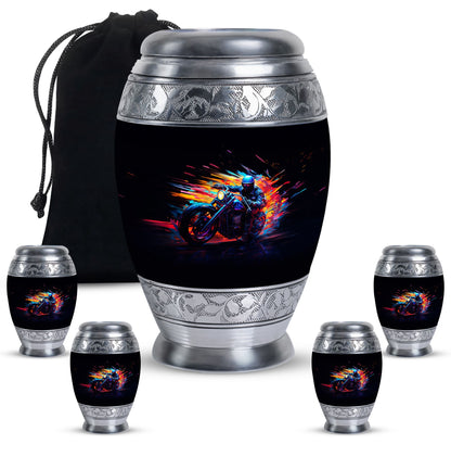 Personalized Motorcycle Cremation Urn for Adults - 10-inch, 200 cu in - Yatskia