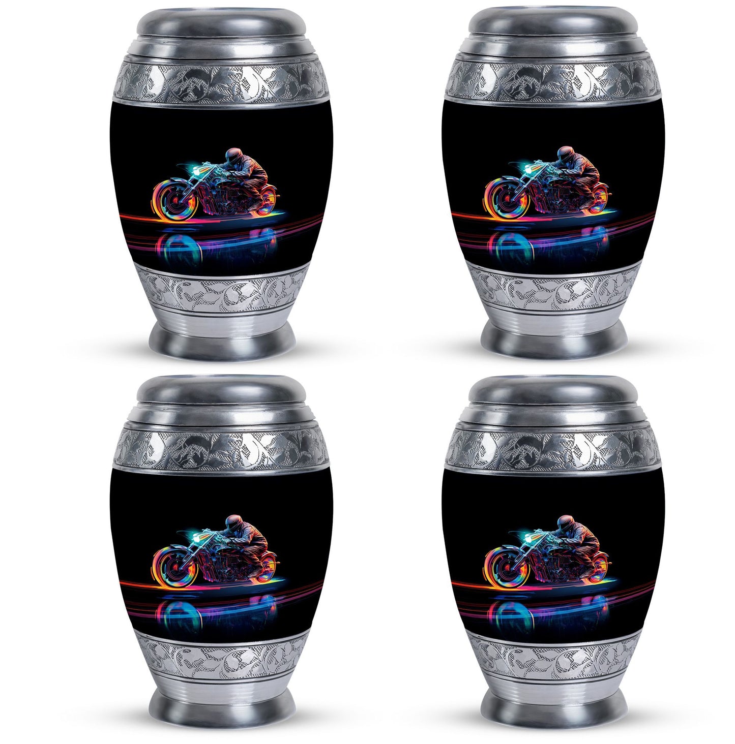 Personalized Motorcycle Cremation Urn for Human Ashes - 10-inch, 200 cu in - Yatskia