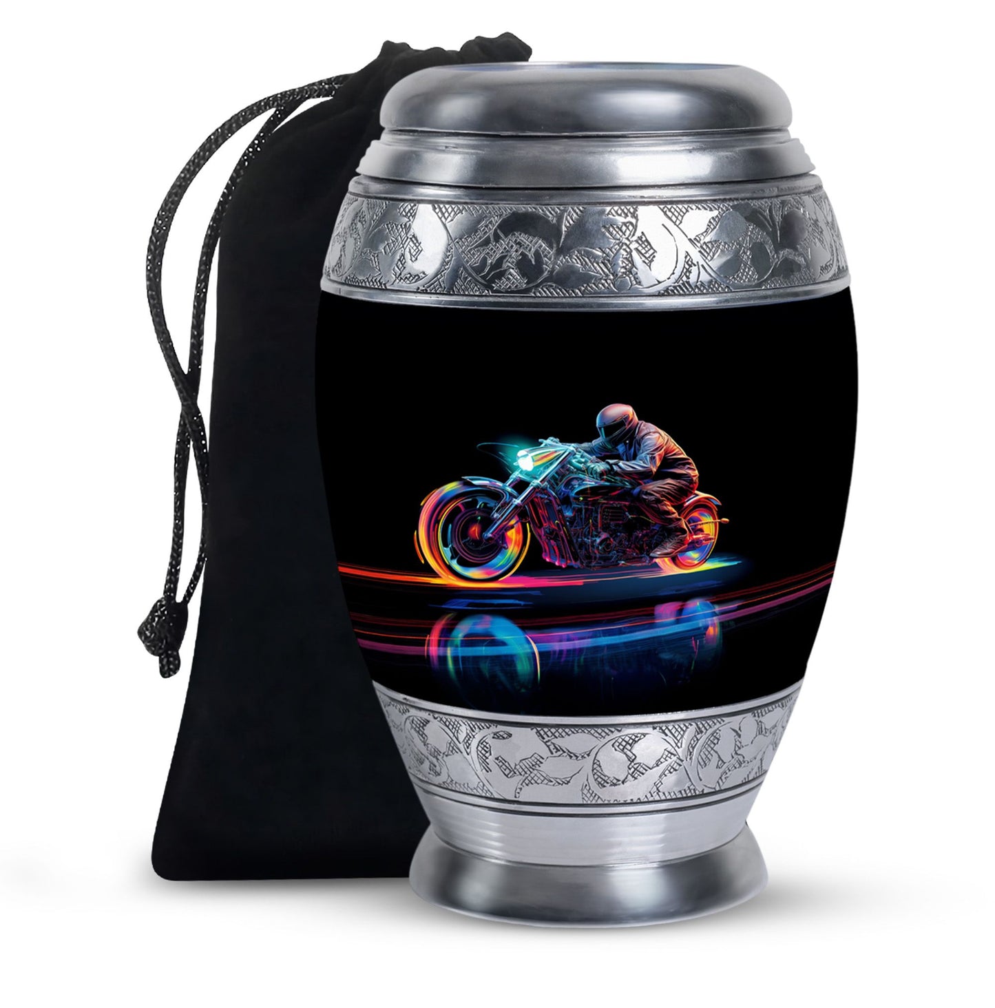 Personalized Motorcycle Cremation Urn for Human Ashes - 10-inch, 200 cu in - Yatskia