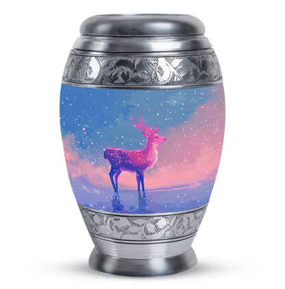 Personalized Deer Cremation Urn for Human Ashes - 10-inch, 200 cu in - Yatskia