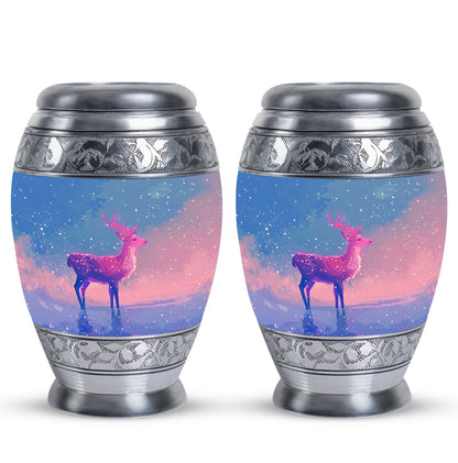 Personalized Deer Cremation Urn for Human Ashes - 10-inch, 200 cu in - Yatskia