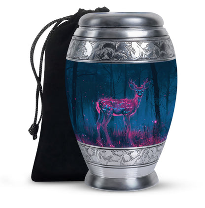 Personalized Deer Cremation Urn for Human Ashes - 10-inch, 200 cu in - Yatskia