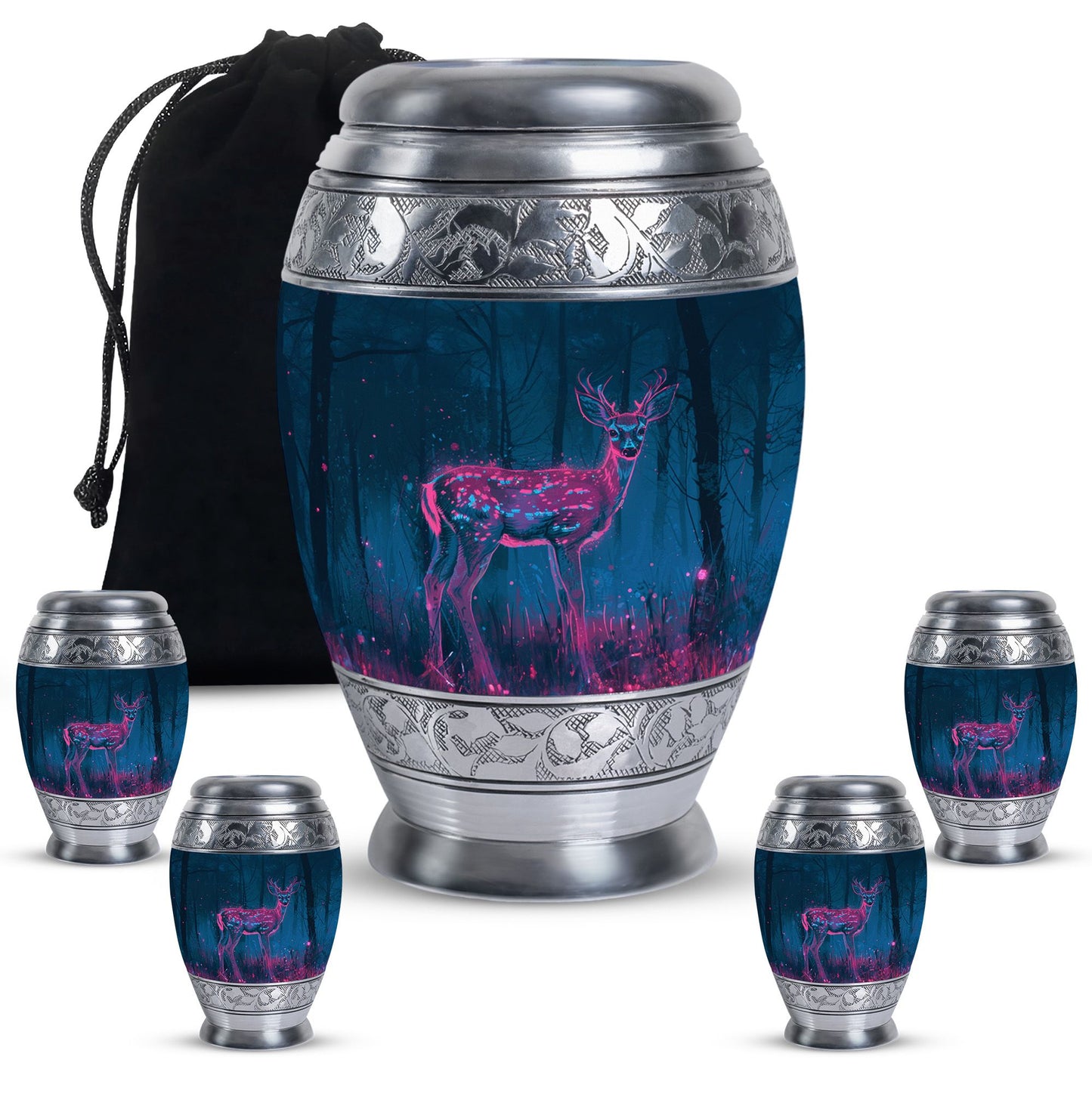 Personalized Deer Cremation Urn for Human Ashes - 10-inch, 200 cu in - Yatskia