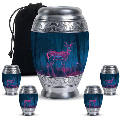 Personalized Deer Cremation Urn for Human Ashes - 10-inch, 200 cu in - Yatskia