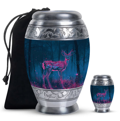 Personalized Deer Cremation Urn for Human Ashes - 10-inch, 200 cu in - Yatskia