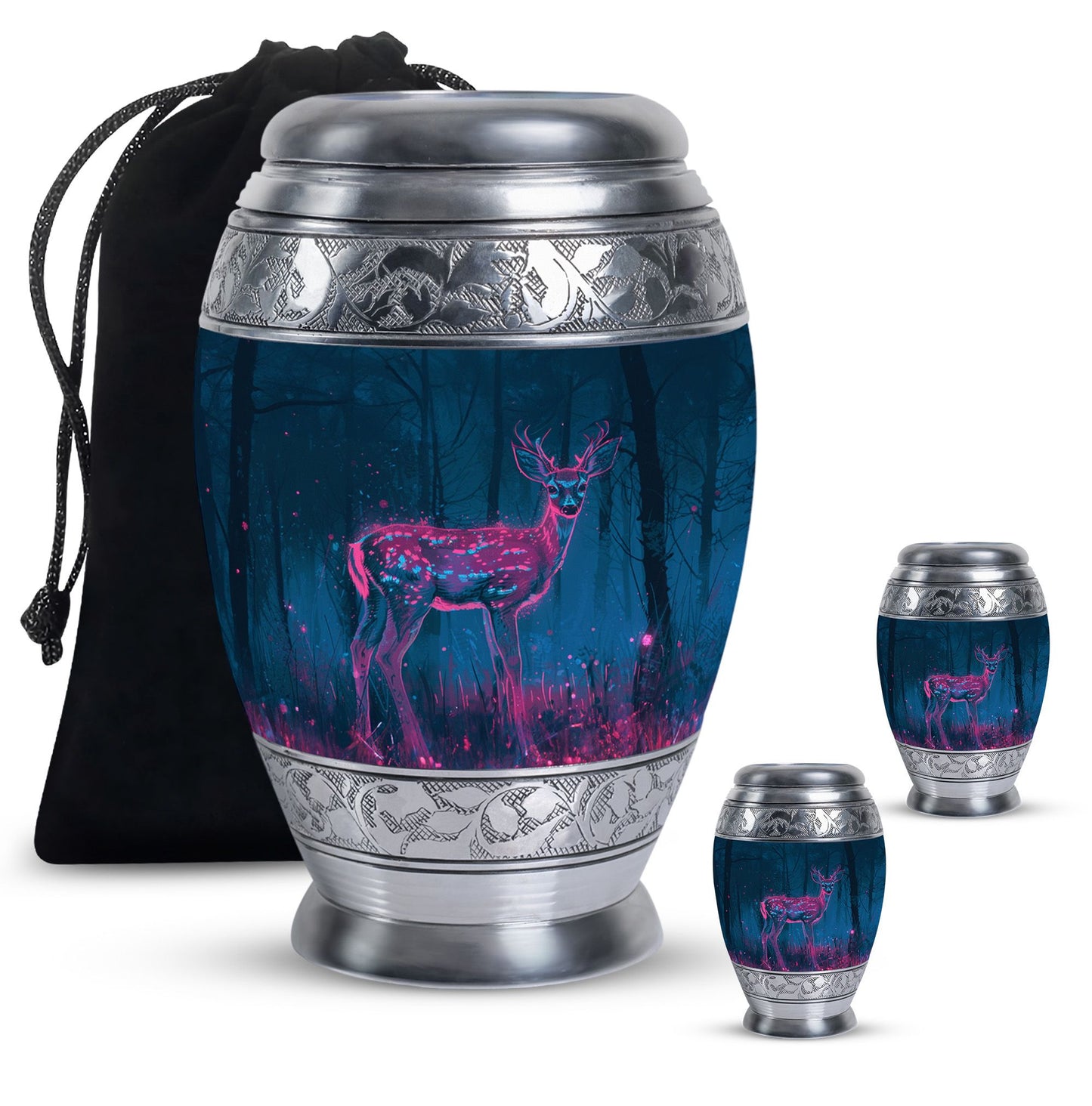 Personalized Deer Cremation Urn for Human Ashes - 10-inch, 200 cu in - Yatskia