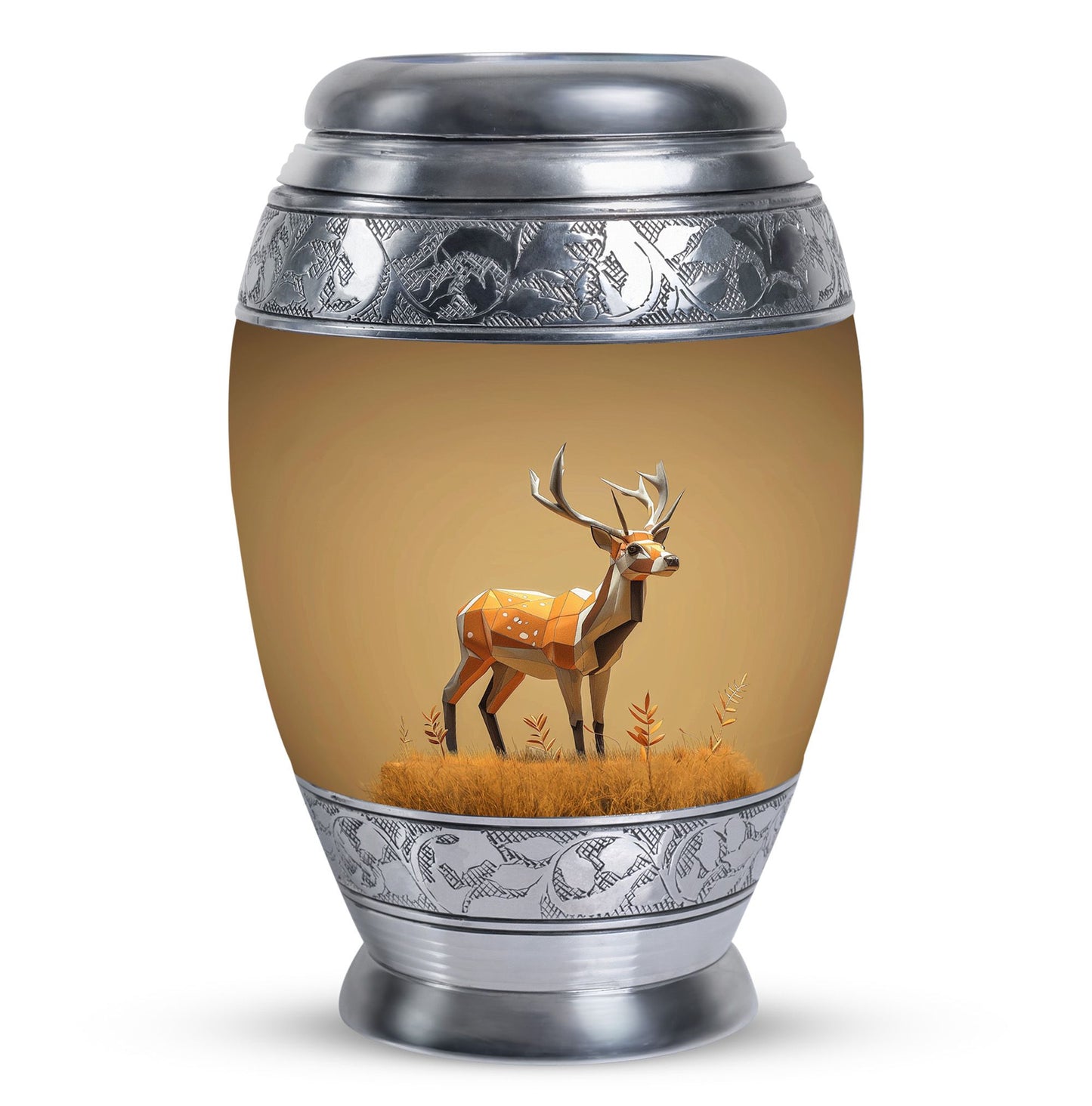 Personalized Deer Cremation Urn for Human Ashes - 10-inch, 200 cu in - Yatskia