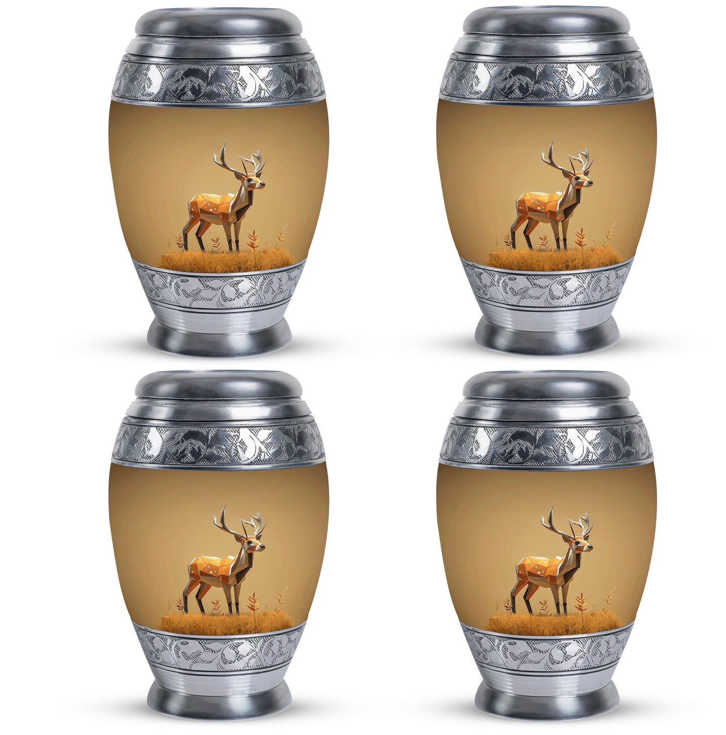 Personalized Deer Cremation Urn for Human Ashes - 10-inch, 200 cu in - Yatskia