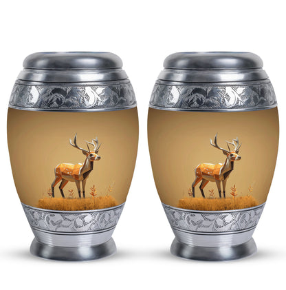 Personalized Deer Cremation Urn for Human Ashes - 10-inch, 200 cu in - Yatskia