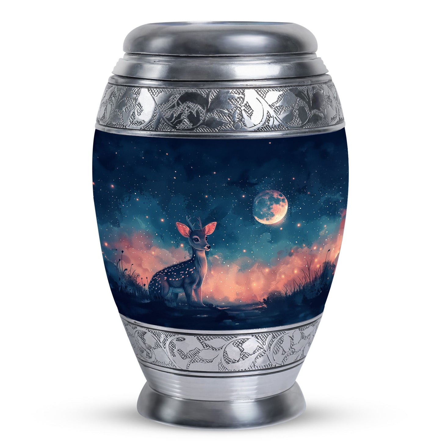 Personalized Deer Cremation Urn for Human Ashes - 10-inch, 200 cu in - Yatskia