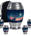Baby Deer Night Themed Urn - Large Urn For Human Ashes